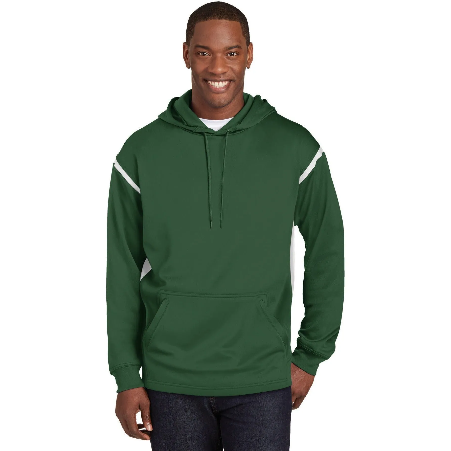 CLOSEOUT - Sport-Tek Tall Tech Fleece Colorblock Hooded Sweatshirt