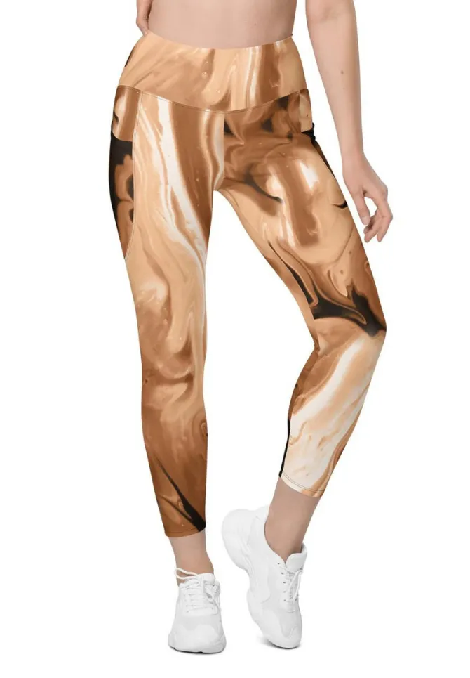 Coffee Essence Leggings With Pockets