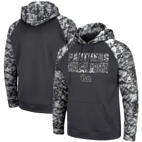 Colosseum Pitt Panthers Charcoal OHT Military Appreciation Digital Camo Pullover Hoodie