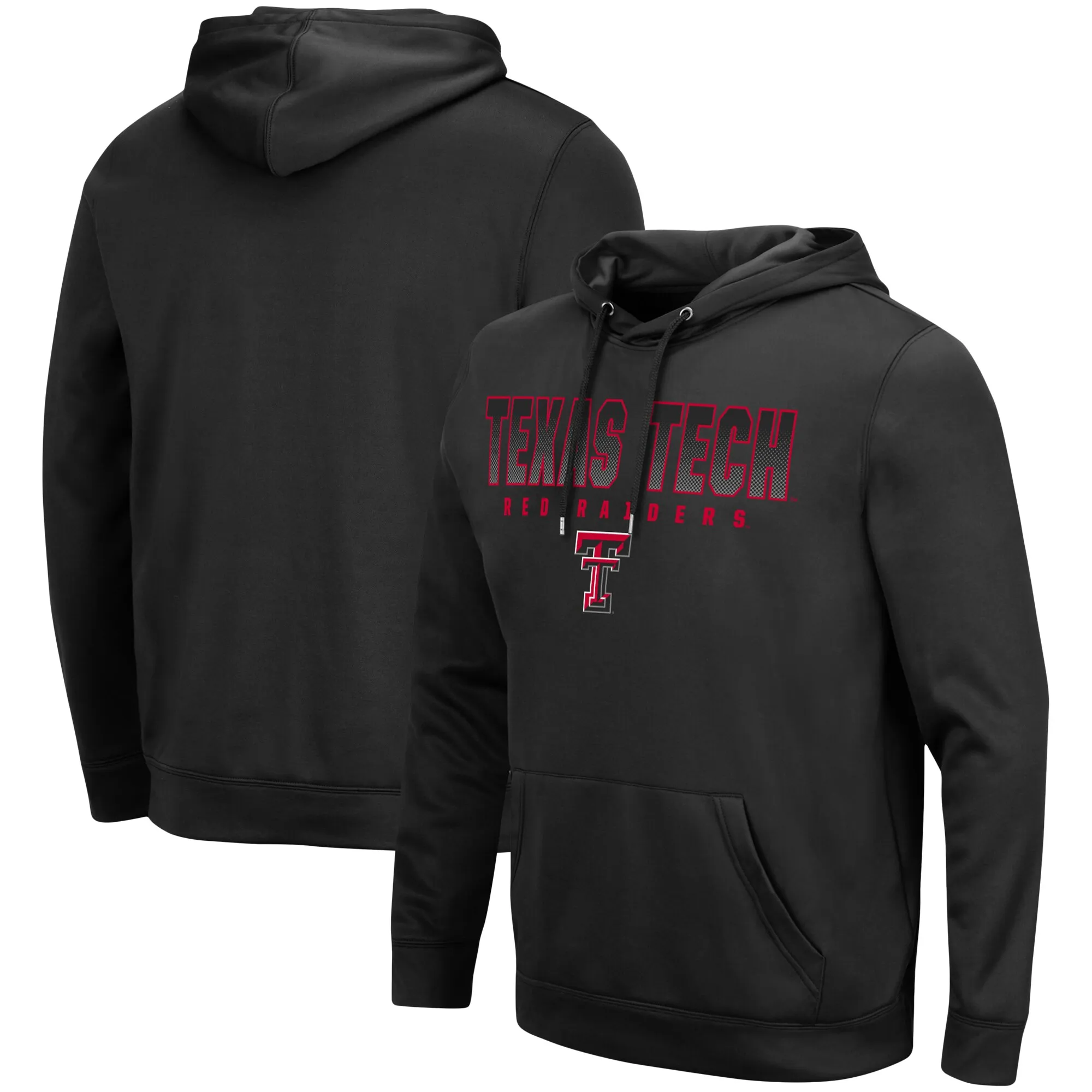 Colosseum Texas Tech Red Raiders Black Blackout 3.0 Pullover Hoodie