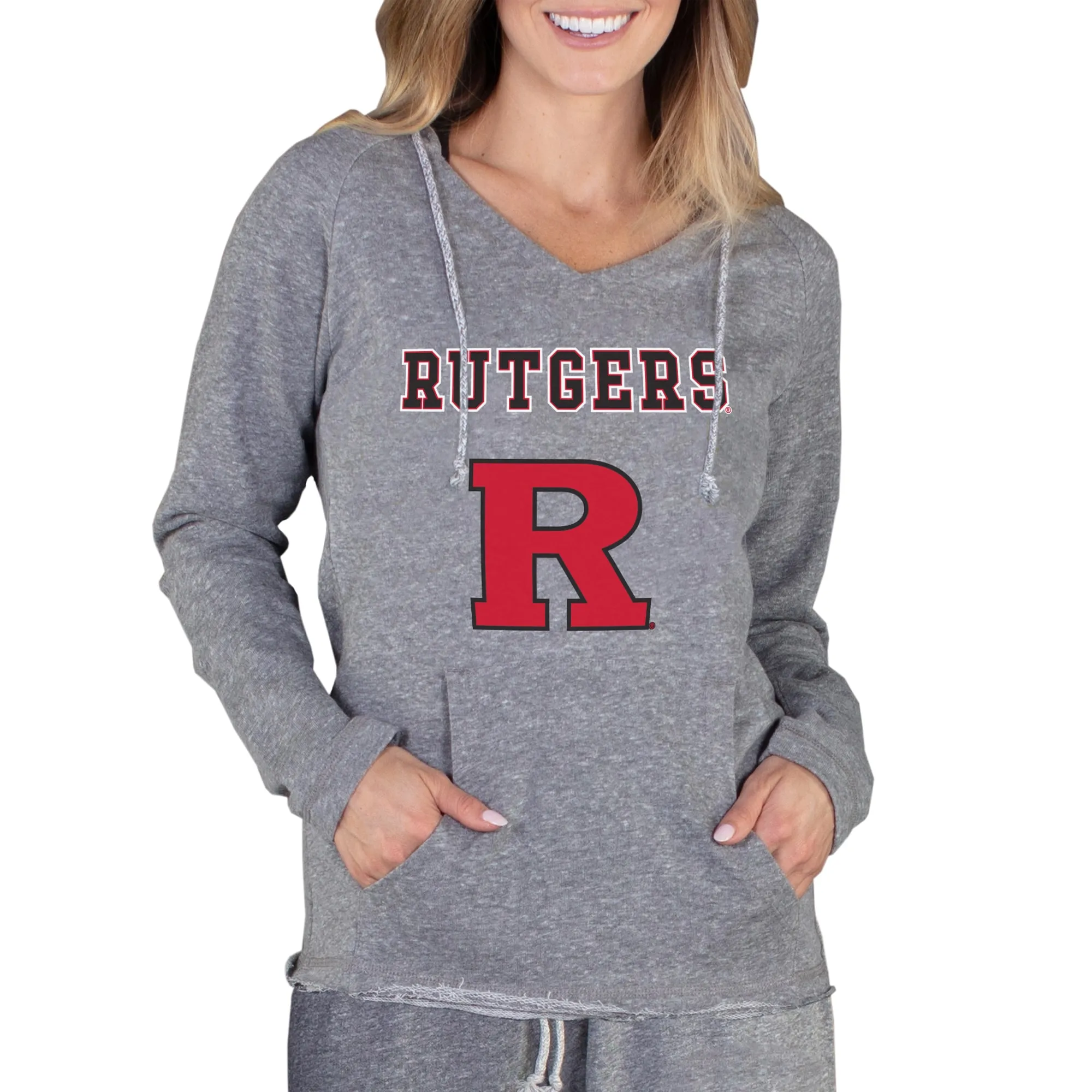 Concepts Sport Rutgers Scarlet Knights Women's Gray Mainstream Lightweight Terry Pullover Hoodie