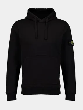 Cotton Fleece Hooded Black Sweatshirt