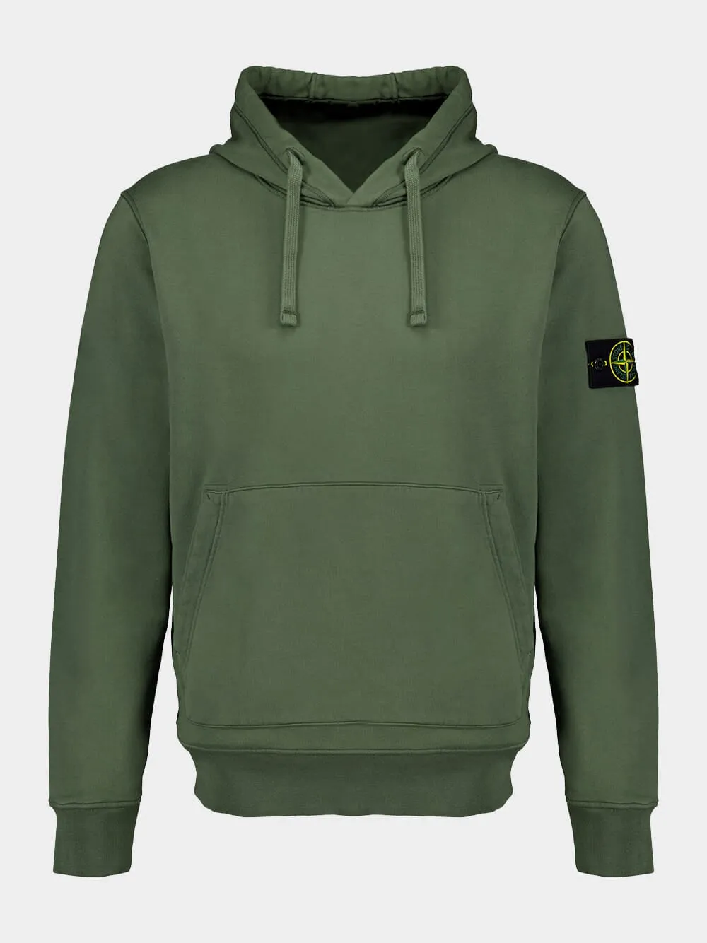 Cotton Fleece Hooded Musk Green Sweatshirt