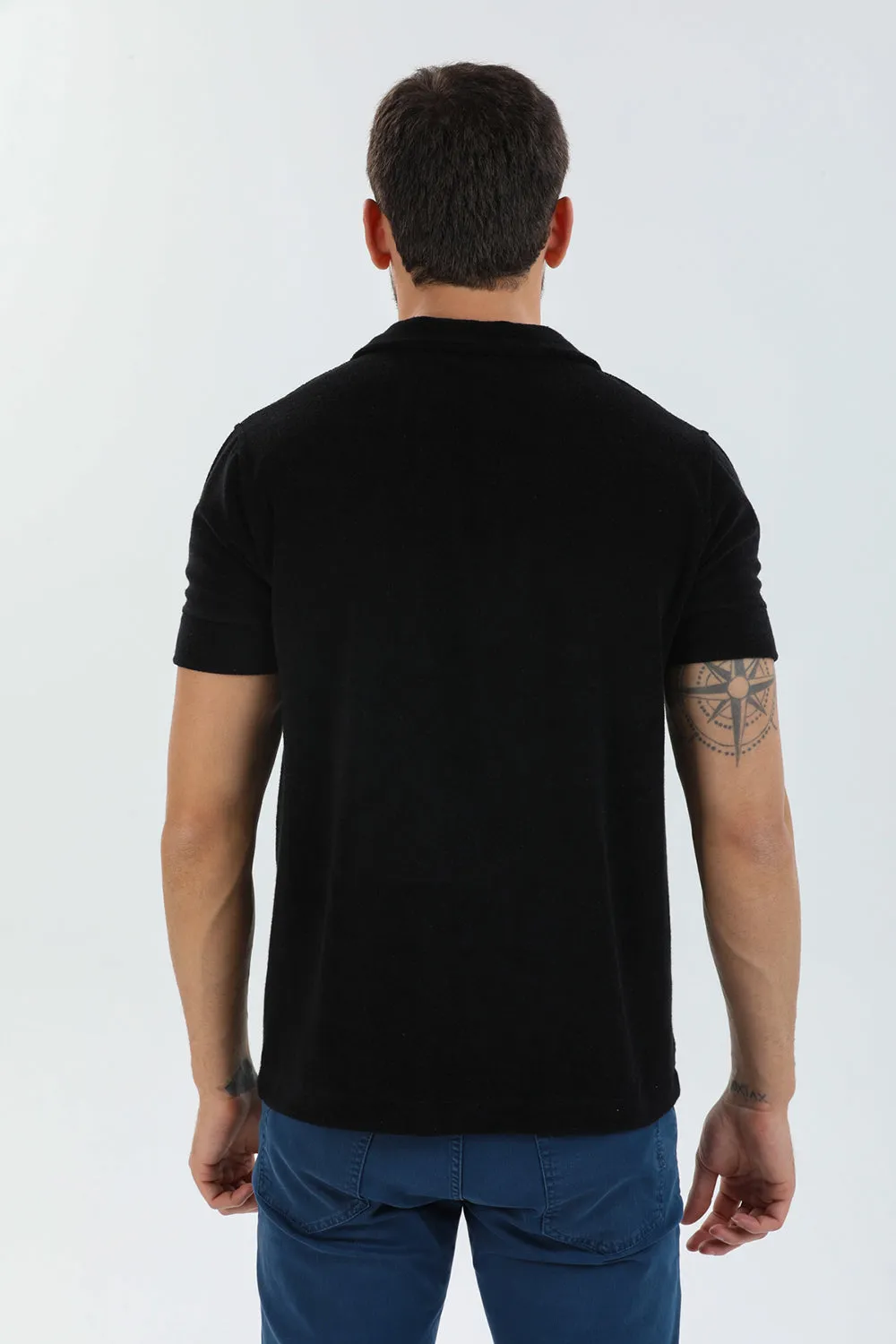 Cotton Man Polo Black