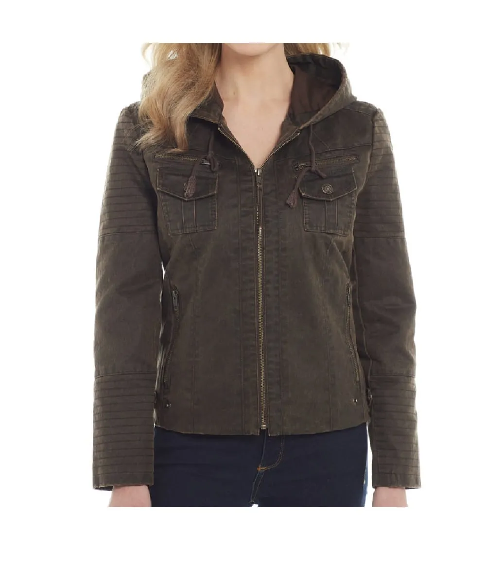 Cripple Creek Women's Enzyme Washed Hooded Jacket