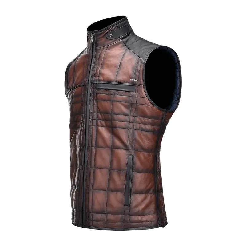 CUADRA Men's Leather Double Sided Vest JC105