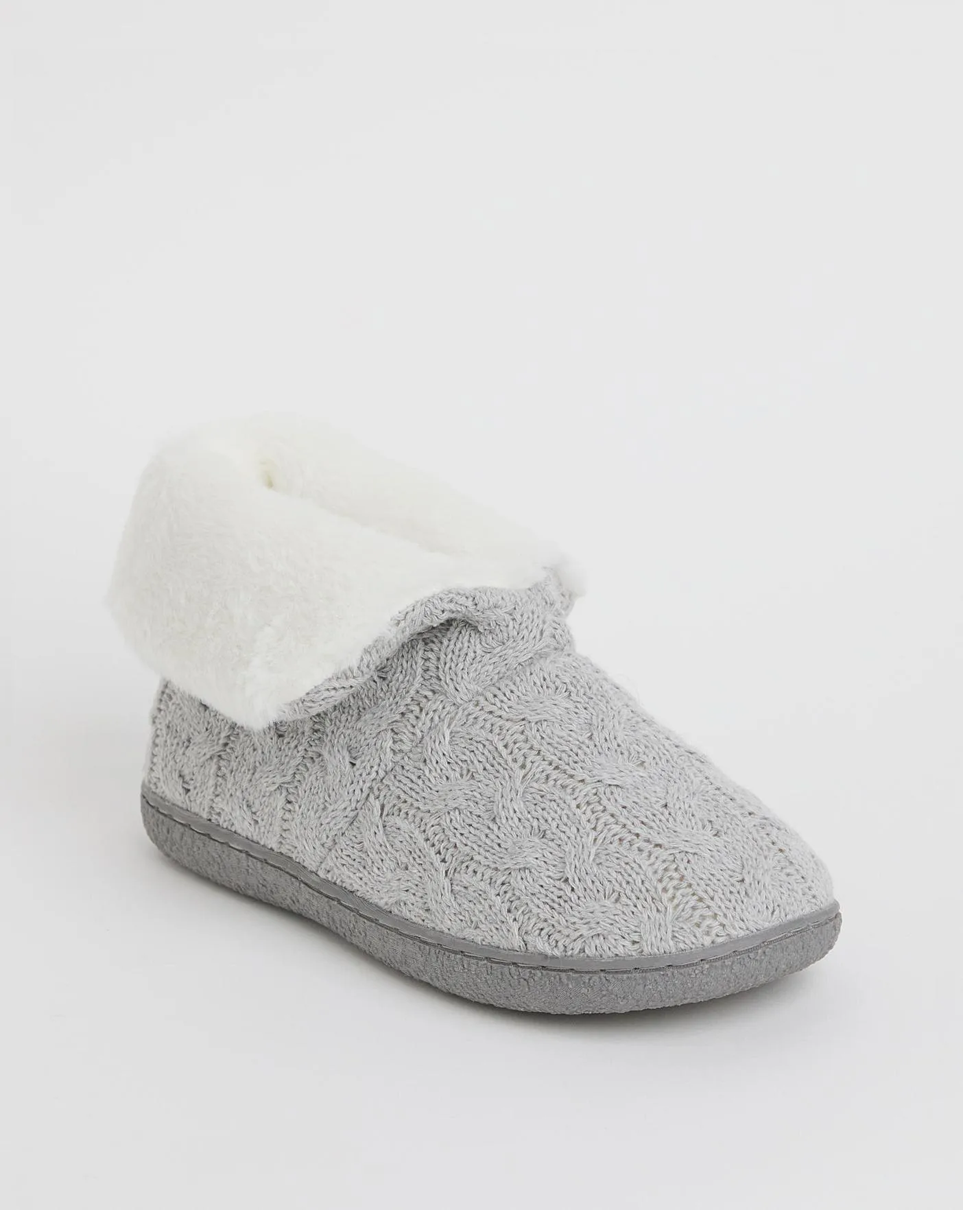 Cushion Walk Cable Bootee Slipper Extra Wide EEE Fit