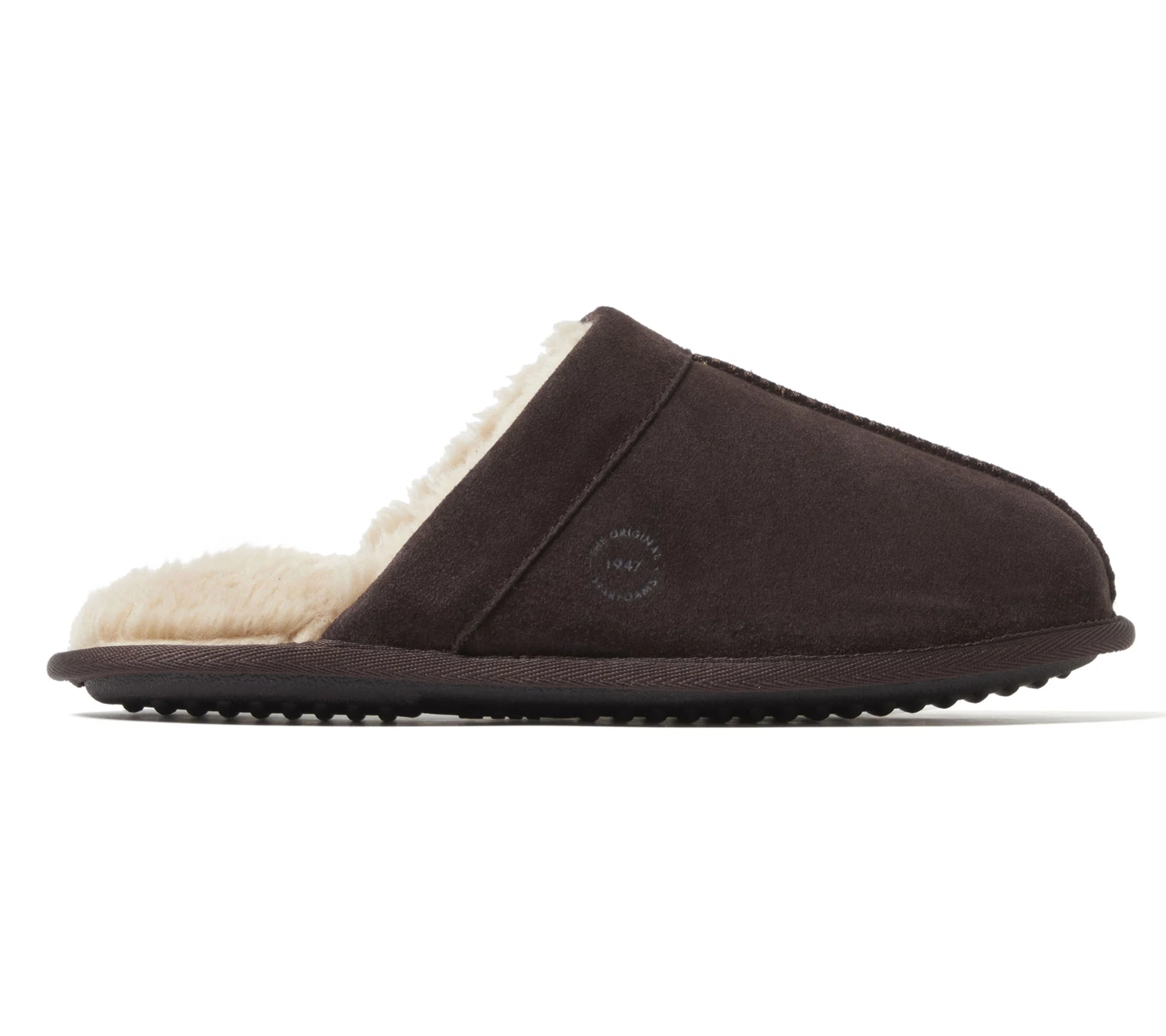 Dearfoams Men's Indoor/Outdoor Genuine Suede Scuff Slipper