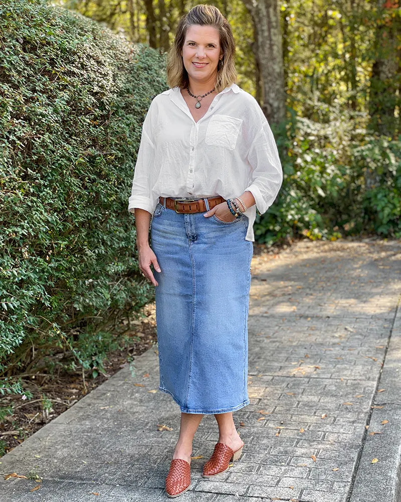 Denim Maxi Skirt