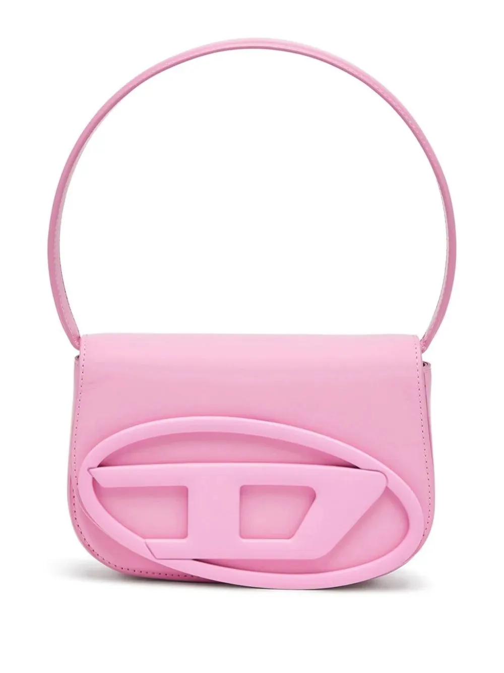 DIESEL 1DR Bag In Pink Matt Rubberized Leather