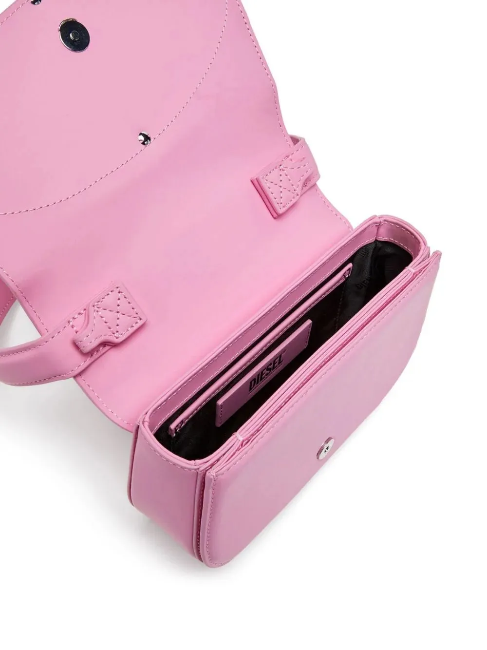 DIESEL 1DR Bag In Pink Matt Rubberized Leather