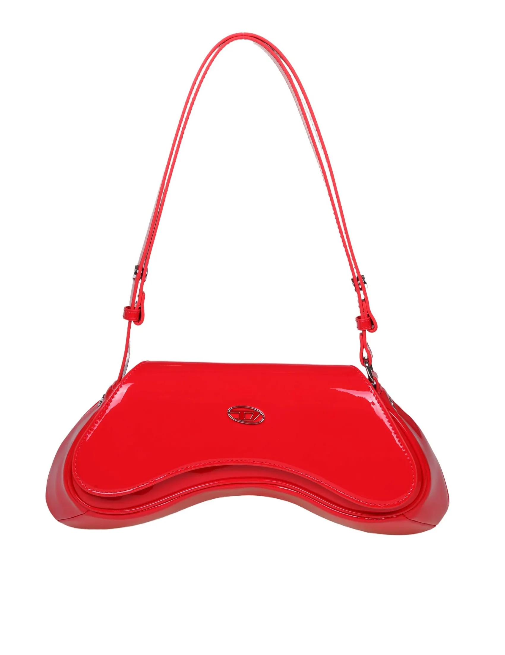 DIESEL SHOULDER BAG PLAY GLOSSY RED COLOR