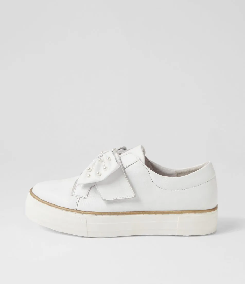 DJANGO & JULIETTE Falest White Leather Sneakers