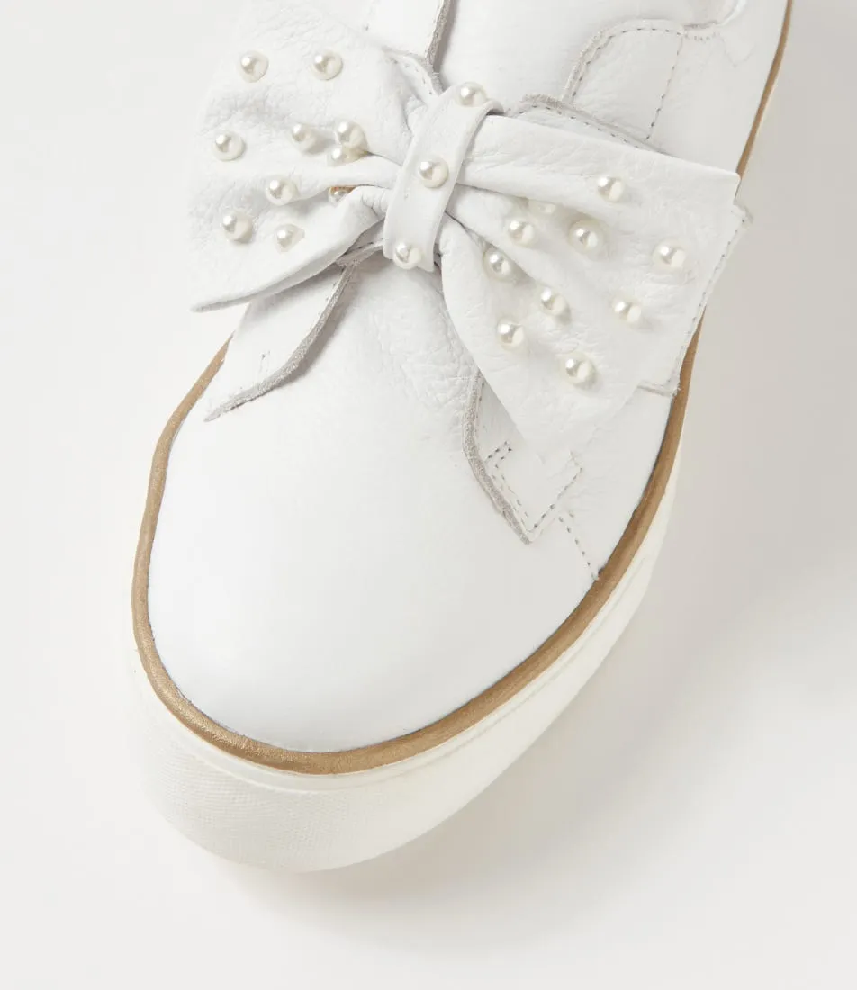 DJANGO & JULIETTE Falest White Leather Sneakers