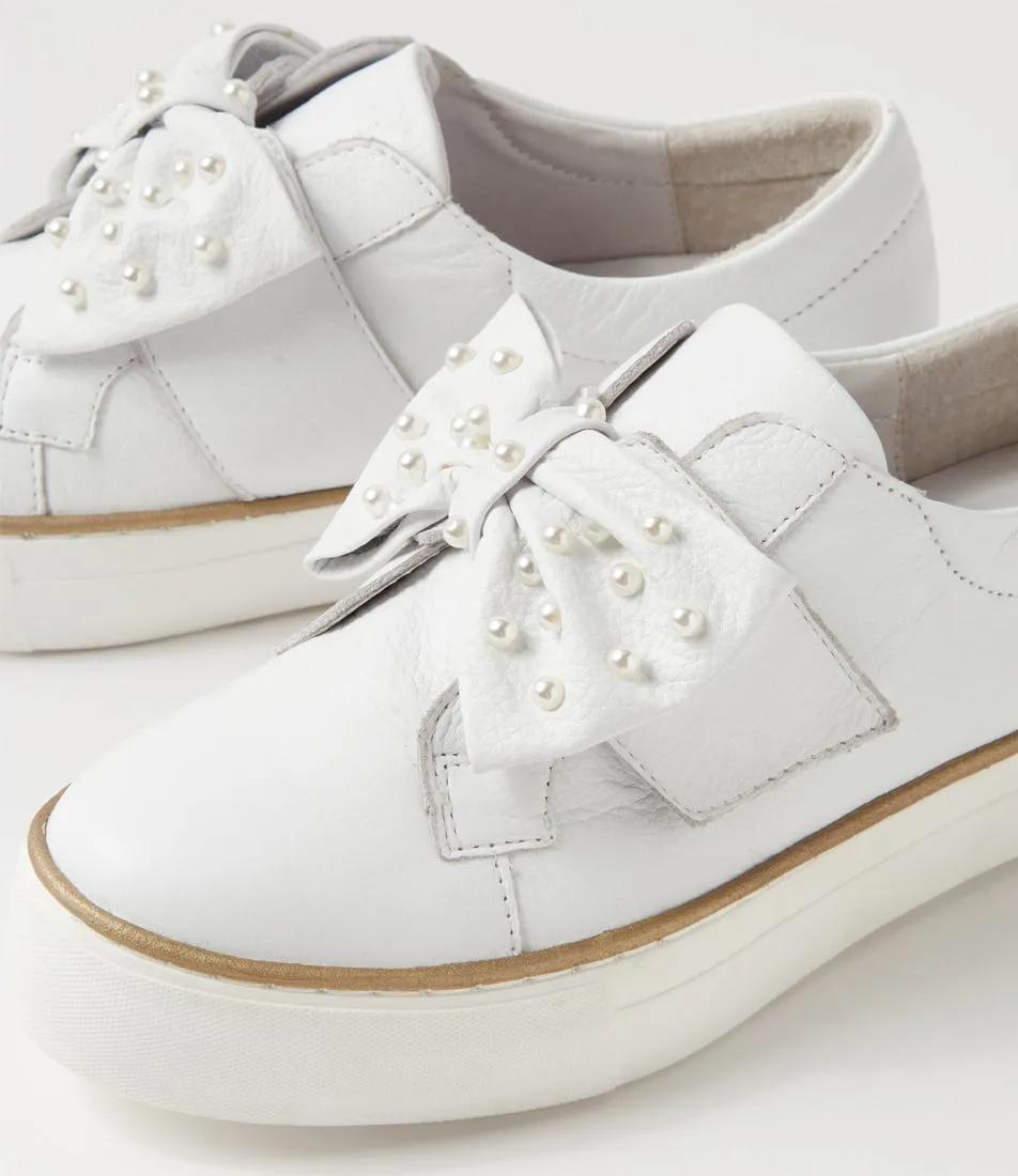 DJANGO & JULIETTE Falest White Leather Sneakers