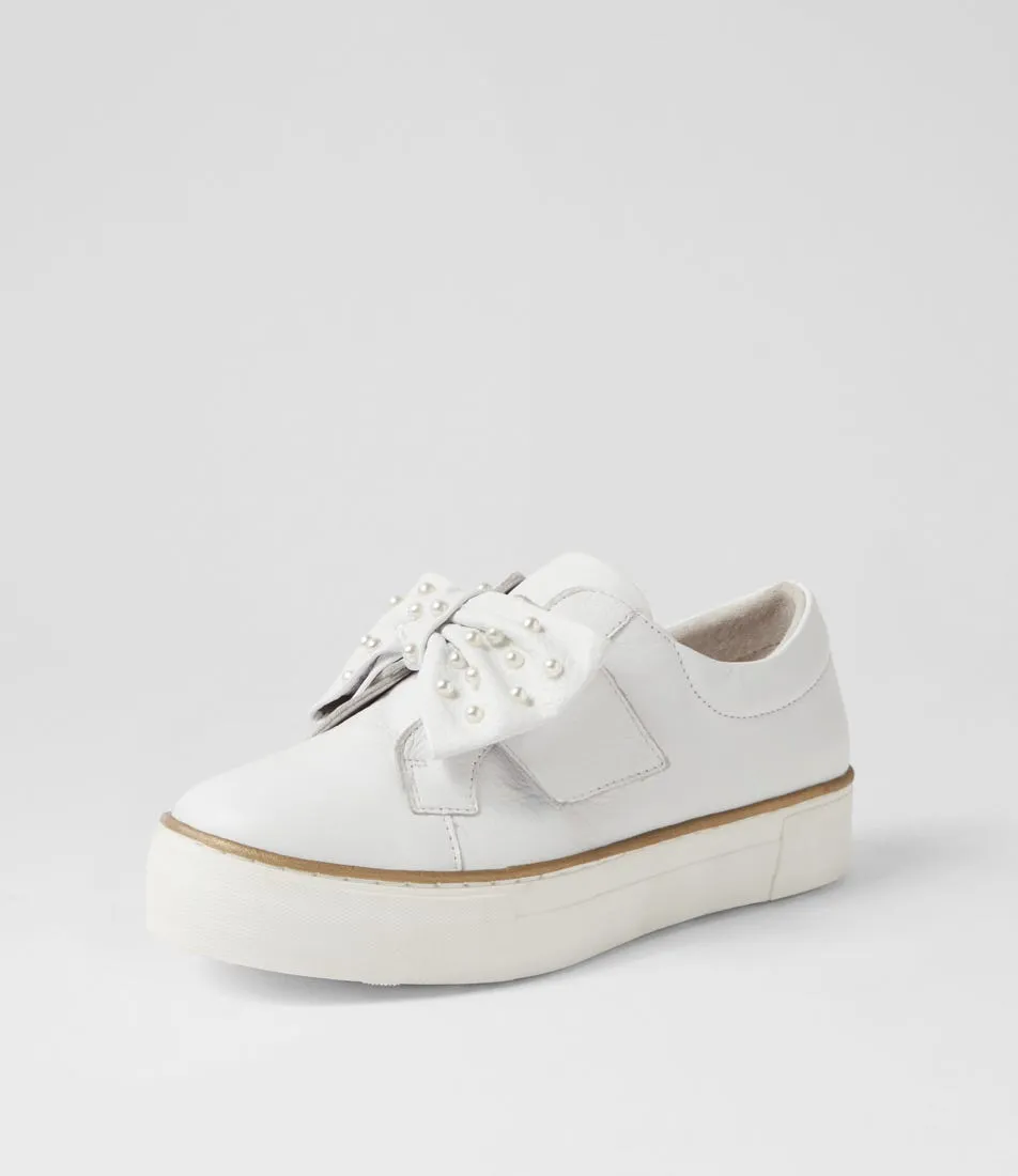 DJANGO & JULIETTE Falest White Leather Sneakers