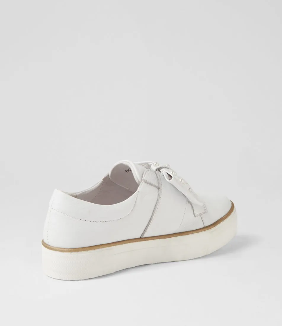 DJANGO & JULIETTE Falest White Leather Sneakers