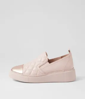 DJANGO & JULIETTE Yuppy Pl Rose Gold Dusty Pink Leather Sneakers