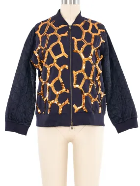 Dries Van Noten Sequin Honeycomb Bomber