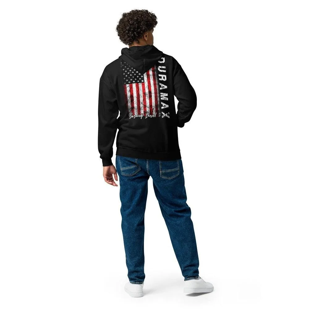 Duramax Sweatshirt American Flag ZIP-UP Hoodie