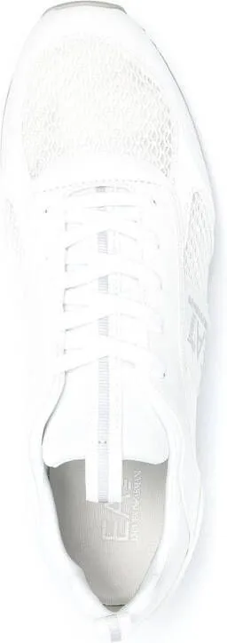 Ea7 Emporio Armani logo side stripe low-top sneakers White