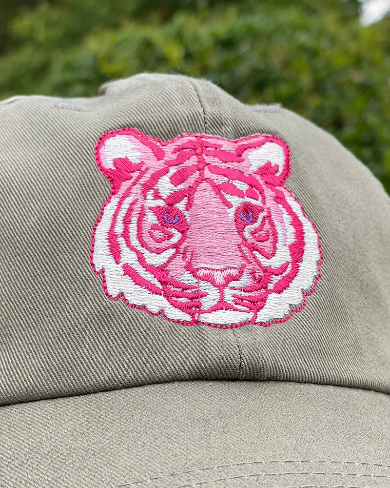 Easy Tiger Baseball Hat - Olive & Pink