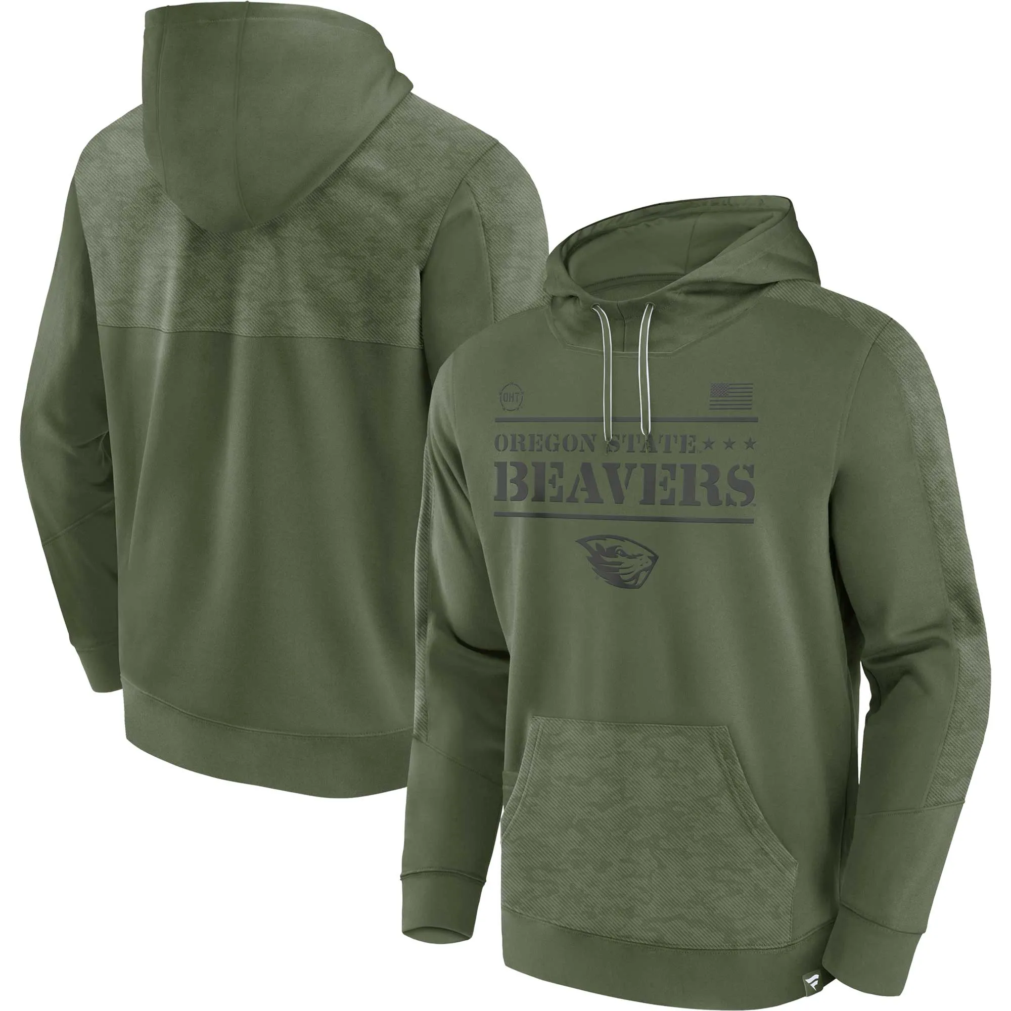 Fanatics Oregon State Beavers Olive OHT Military Appreciation Stencil Pullover Hoodie