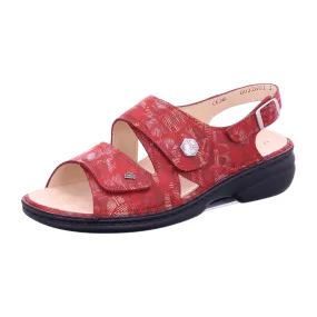 Finn Comfort Milos Red Sandals for Women - Stylish & Durable