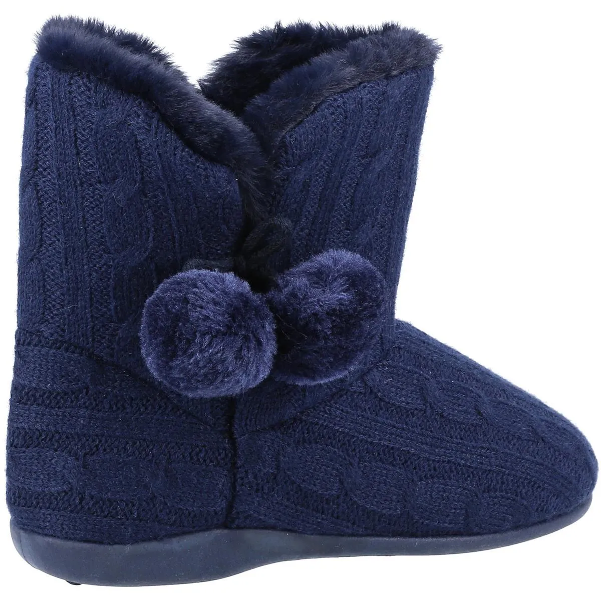 Fleet & Foster Apple Knitted Bootie Slipper Navy