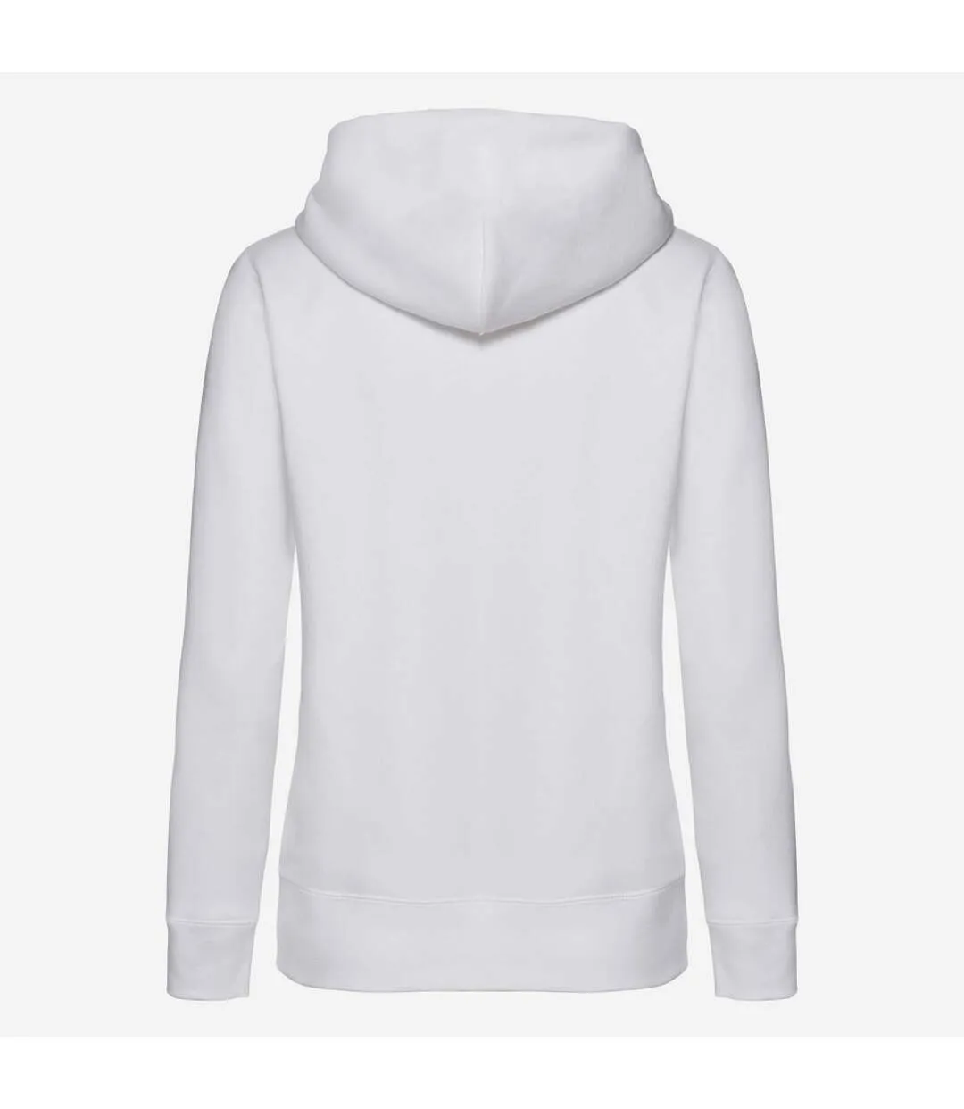 Fruit Of The Loom Ladies Lady-Fit Hooded Sweatshirt Jacket (White) - UTBC1372