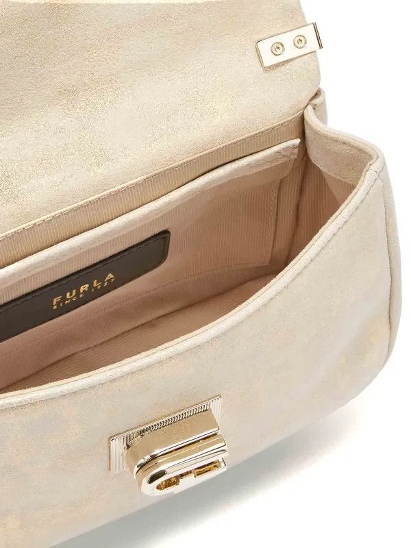 Furla 1927 Gold Leather Shoulder Bag