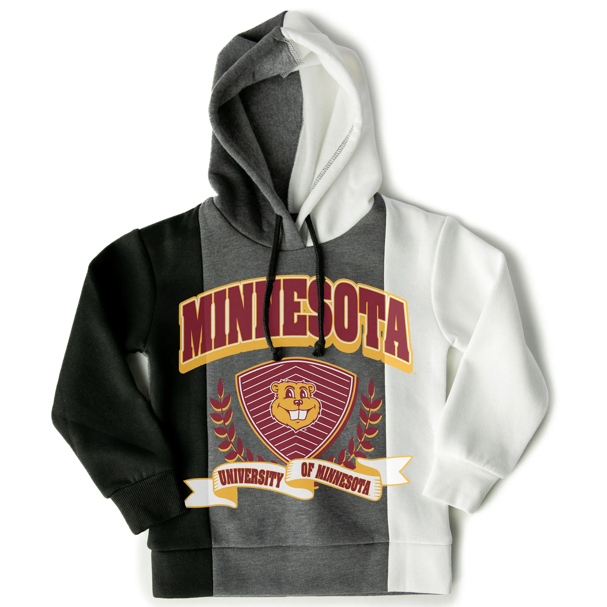 Gameday Couture  Minnesota Golden Gophers Girls Youth Black Hall Of Fame Color Block Pullover Hoodie