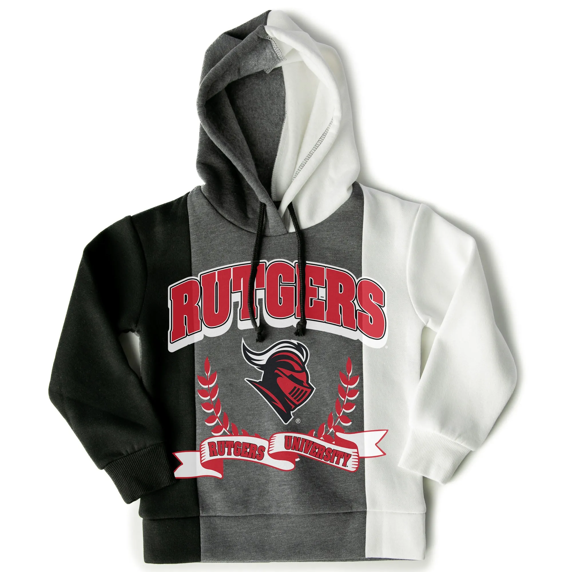 Gameday Couture  Rutgers Scarlet Knights Girls Youth Black Hall Of Fame Color Block Pullover Hoodie