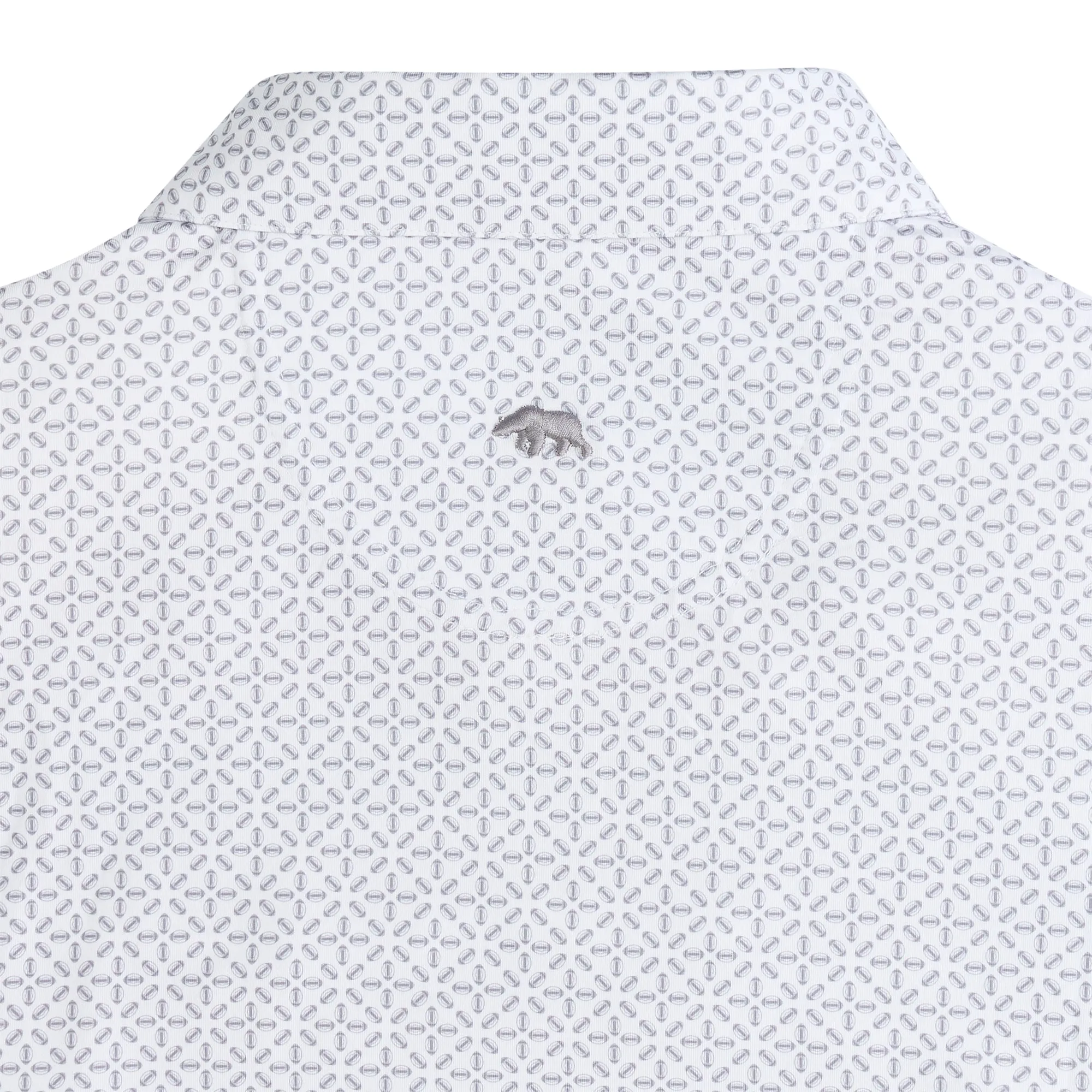 Gameday Printed Performance Polo - White