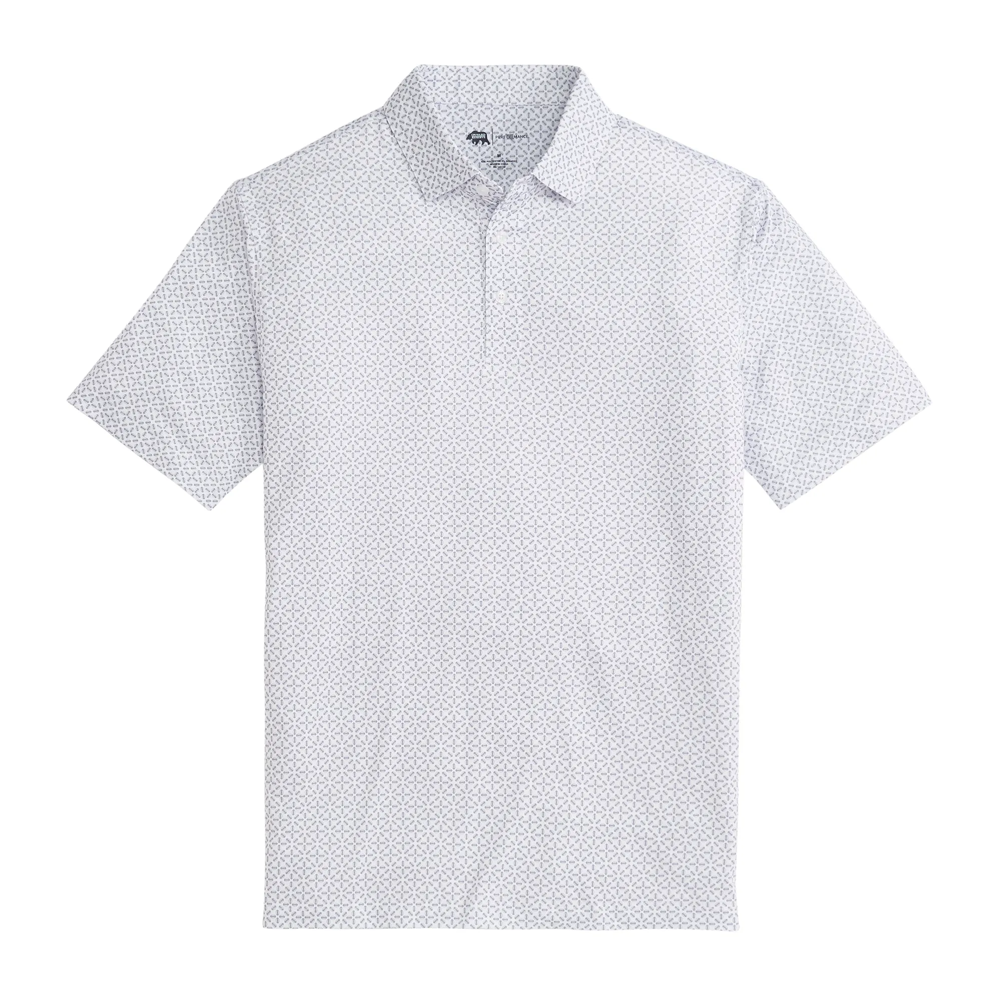 Gameday Printed Performance Polo - White