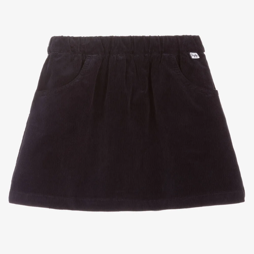 Girls Blue Corduroy Skirt