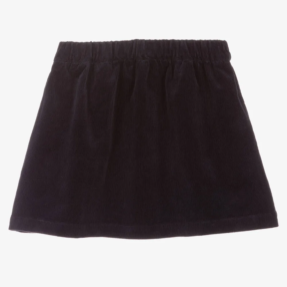 Girls Blue Corduroy Skirt