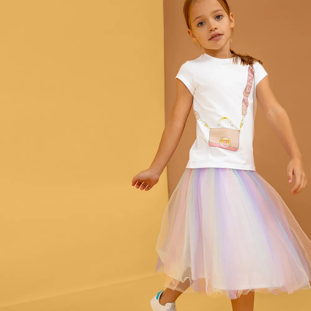 Girls Rainbow Tulle Skirt