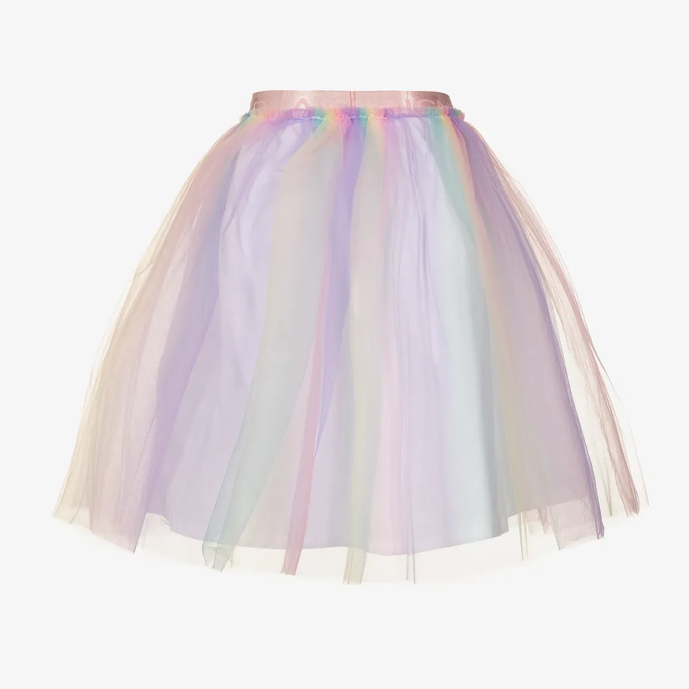 Girls Rainbow Tulle Skirt