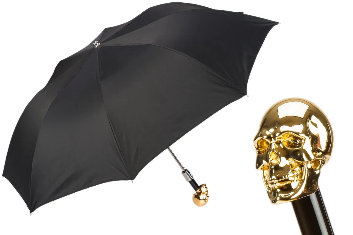 GOLD SKULL FOLDING UMBRELLA