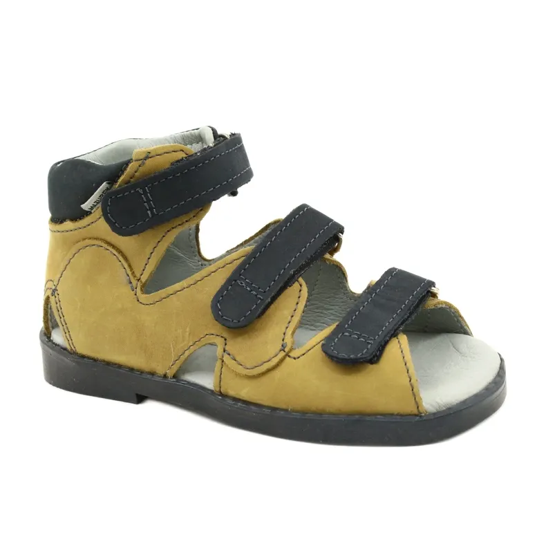 High prophylactic sandals Mazurek 291 gray orange grey yellow