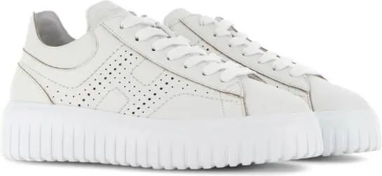 Hogan H-Stripes leather sneakers White