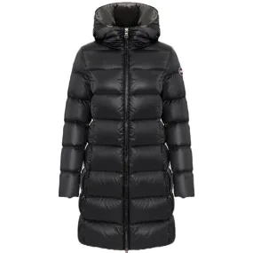 HOODED DOWN JACKET Woman Black Dark Steel