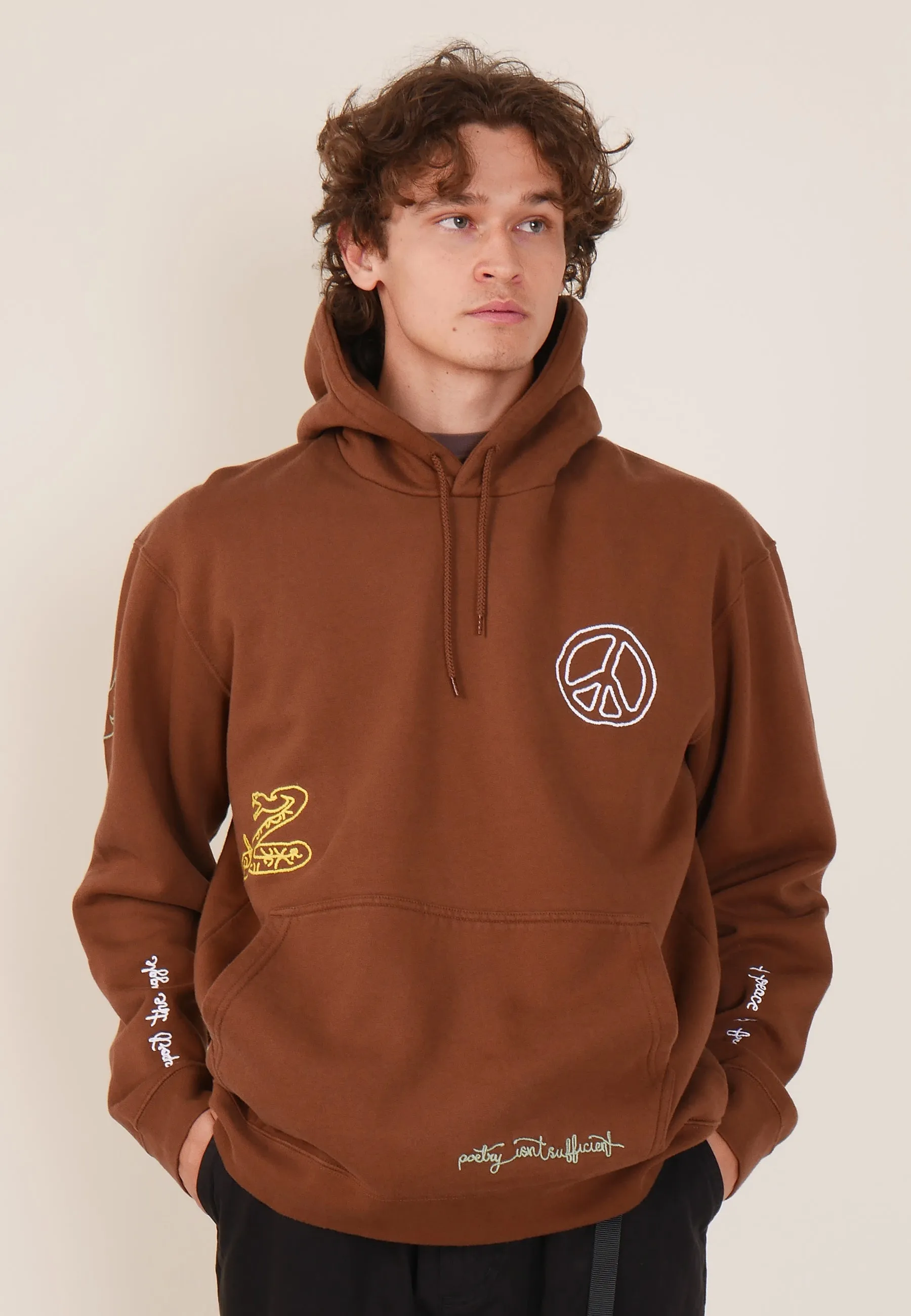 Hooded Sweat Fleece - chocolate brown