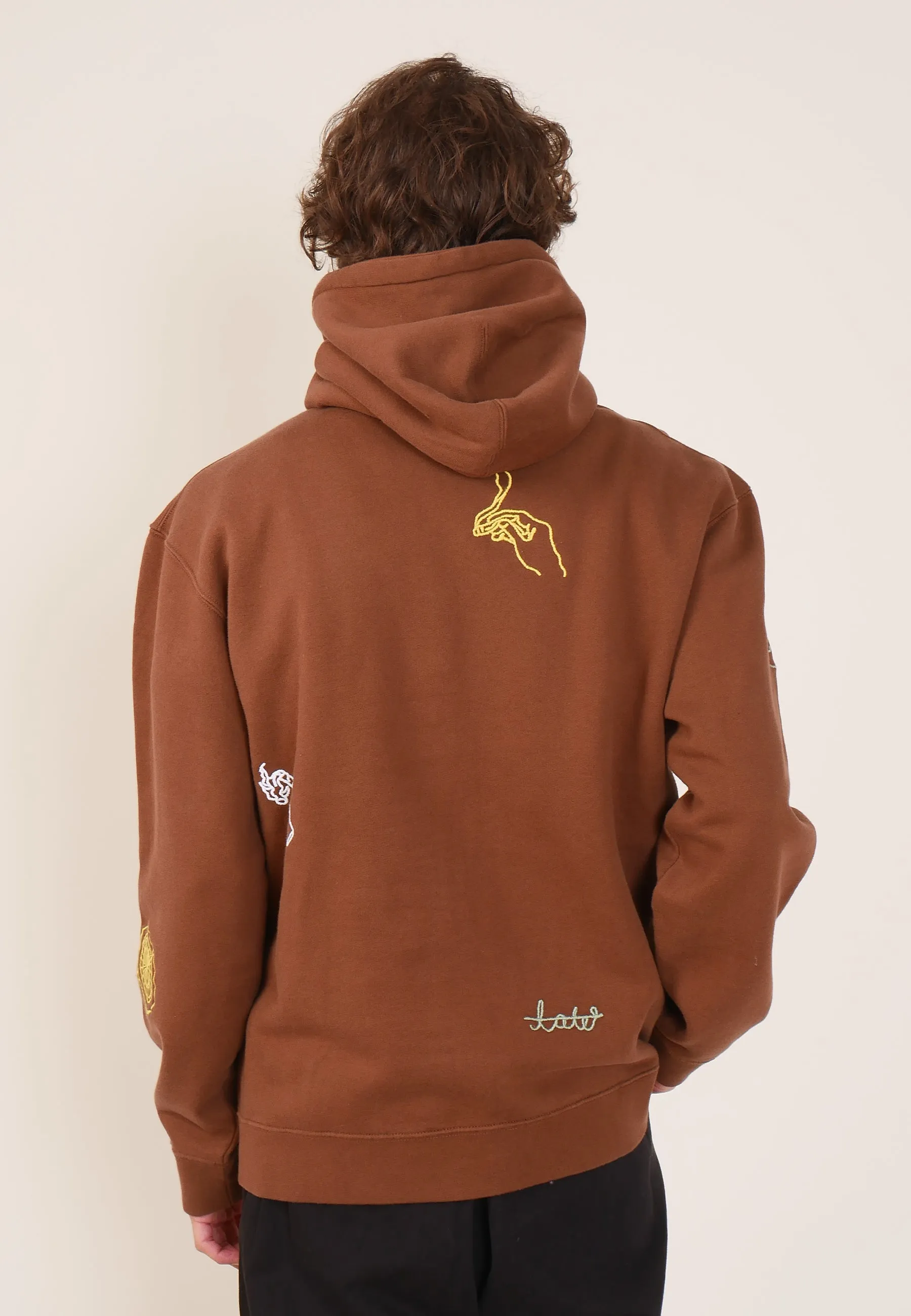 Hooded Sweat Fleece - chocolate brown