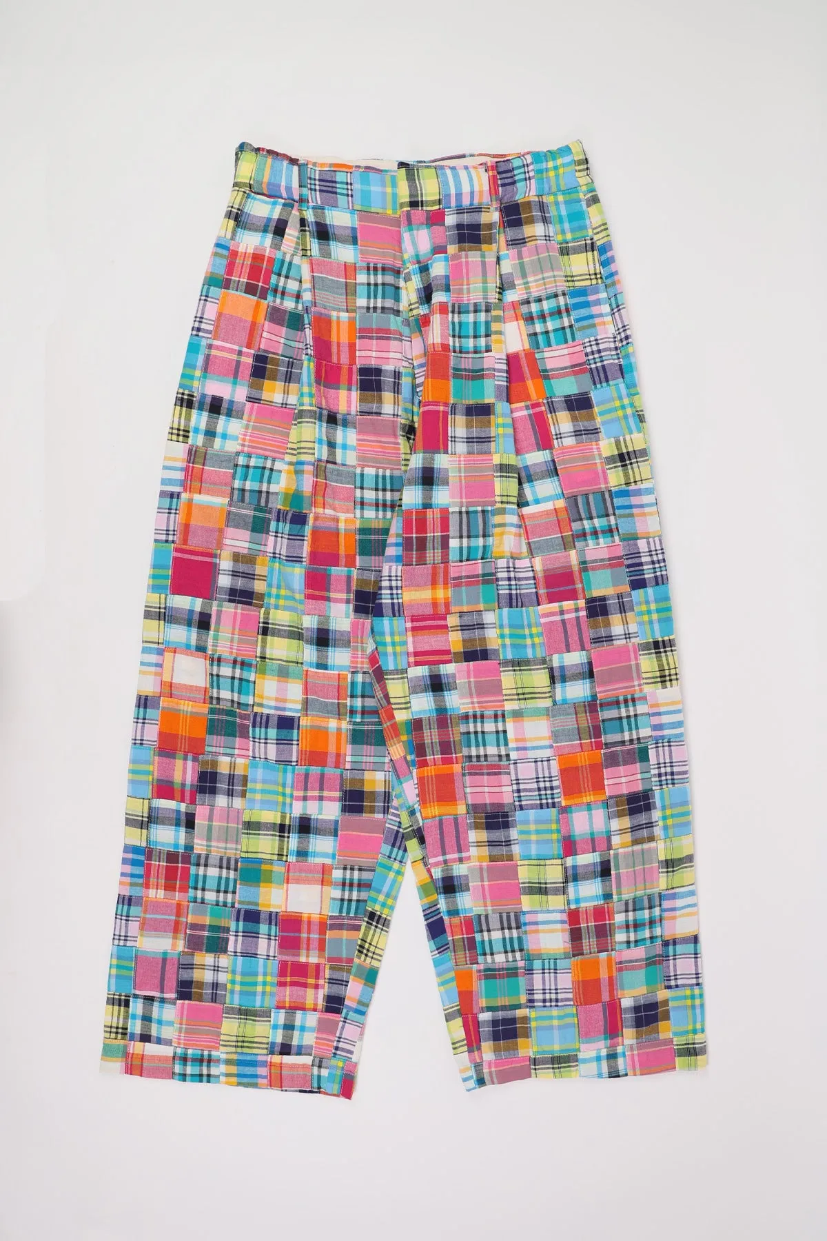 India Madras 1 Tuck Wide Easy Trousers - Pink