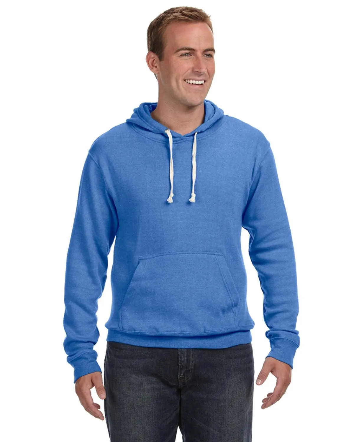 J8871 J-America Adult Tri-Blend Hooded Fleece SKU: J8871