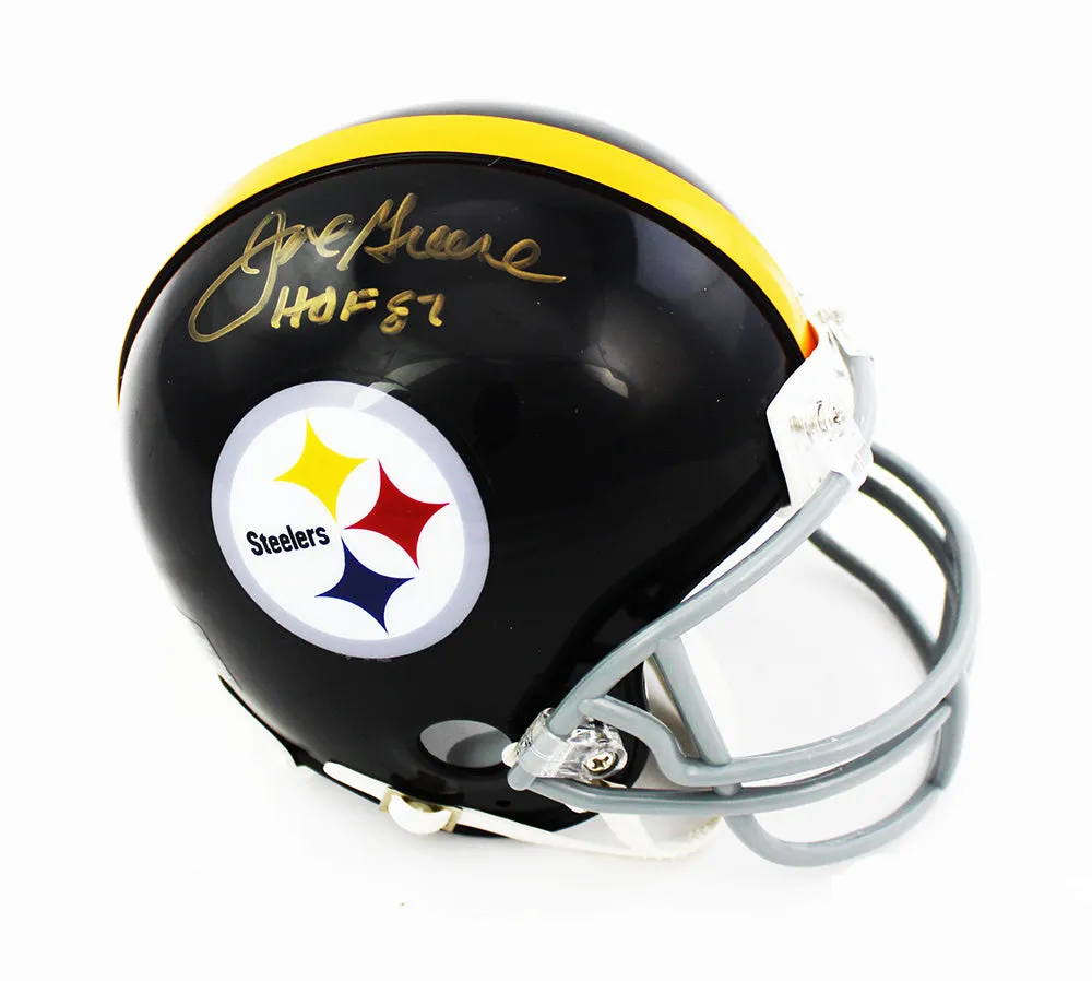 Joe Greene Signed Pittsburgh Steelers Riddell Throwback NFL Mini Helmet with “HOF 87” Inscription