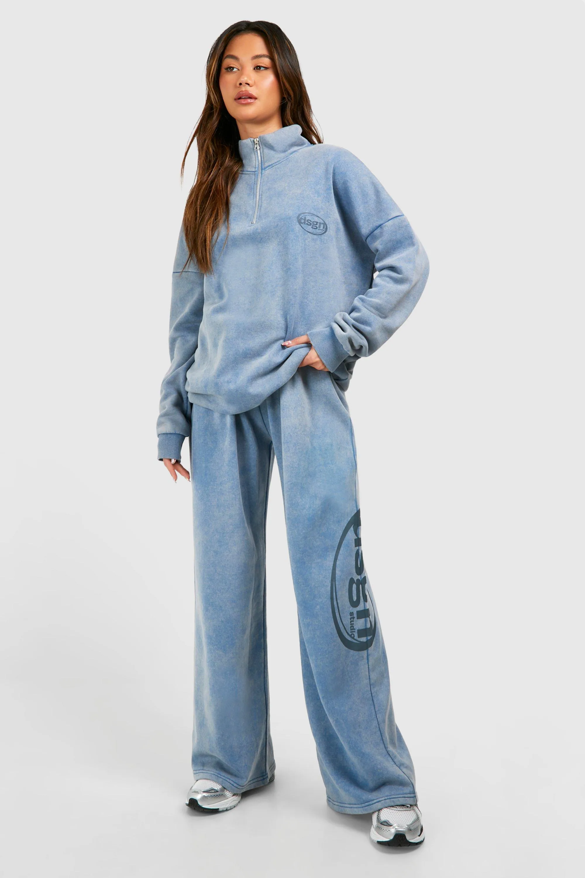 Joggers | Dsgn Studio Washed Oversized Wide Leg Jogger | boohoo