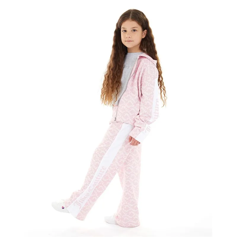 Juicy Couture Girls Hoodie And Joggers Tracksuit Almond Blossom